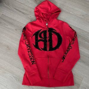 Harley-Davidson Red Zip Hoodie